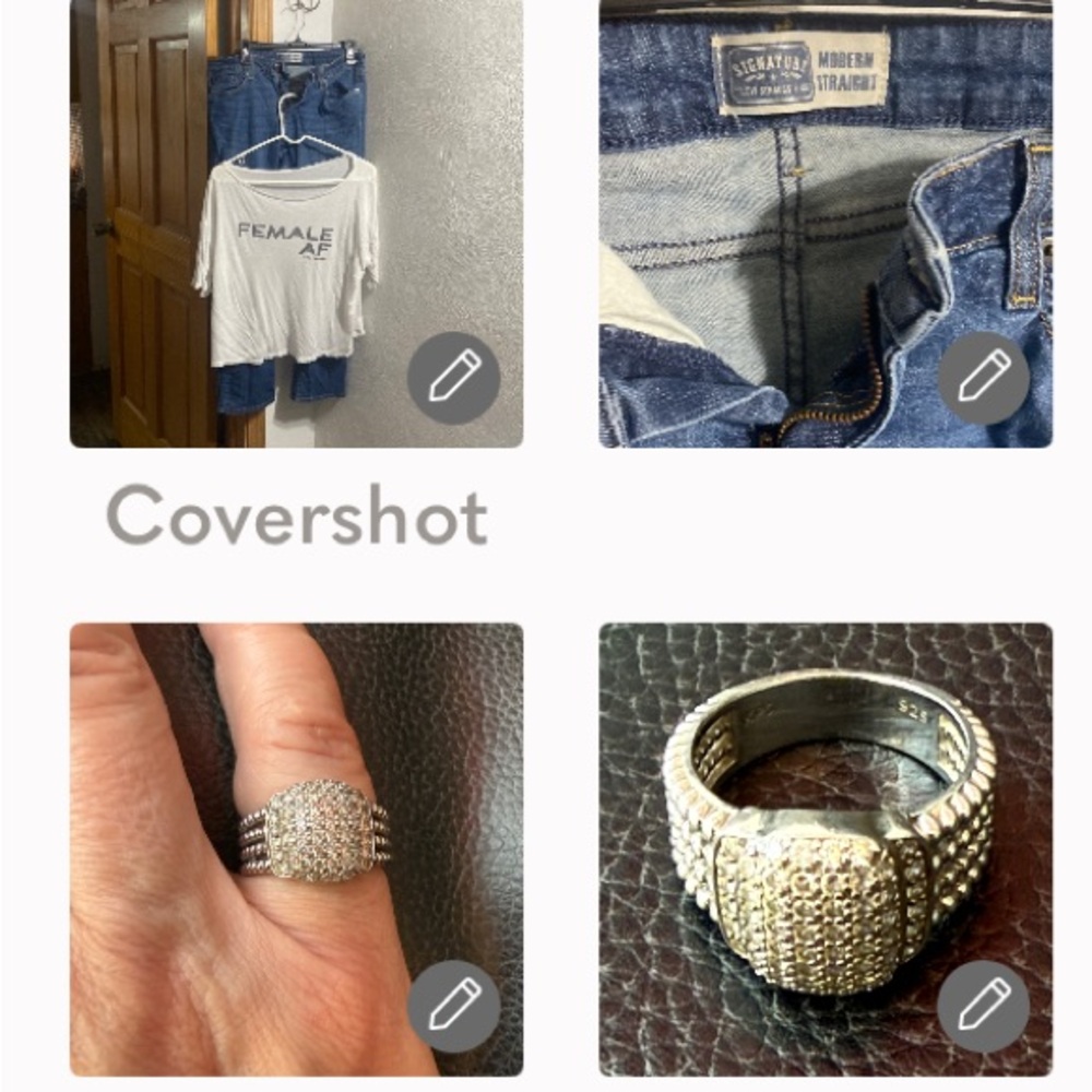 Levi’s modern strait 12S+female AF Fabulous crop+multi-stone KPJ stamped 925💍7✨